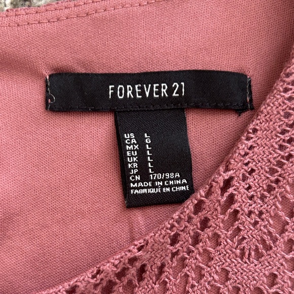 Forever 21 Rose Mauve Lace Mini Dress - Picture 2 of 6